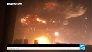 China blasts amateur footage Dozens killed after huge explosion at Tianjin Port [upl. by Tengdin]