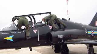 208 Sqn RAF Hawk T1 START UP  Malta Airshow 2013 HD [upl. by Prussian]