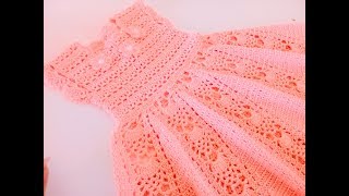 Vestido tejido a crochet o ganchillo  1 de 2 [upl. by Chrissa]