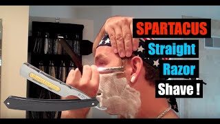 The Original Spartacus Straight Razor Shave [upl. by Goodill]