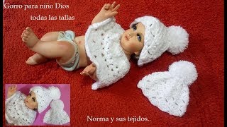 Gorro para niño Dios todas las medidas [upl. by Dorweiler]