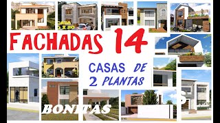 💡 14 FACHADAS BONITAS PARA CASAS DE DOS PISOS  ideas para fachadas [upl. by Sklar]