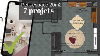 Aménager un petit espace cuisine ouverte sur salon 20m2  7 règles à respecter [upl. by Cilka]