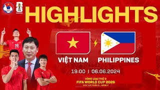 HIGHLIGHTS VIỆT NAM  PHILIPPINES  Vòng loại World Cup 2026  Bảng F [upl. by Ahsotal]