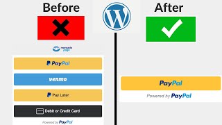 HideRemove PayPal Funding Methods in WordPress Website  Remove Extra Payment Buttons [upl. by Acisej554]