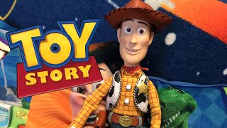 Toy Story Collection First Edition Cloud Logo Woody Doll Review [upl. by Amado]