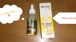 GARNIER VITAMIN C BOOSTER SERUM l FADES DARK SPOTS IN 3 DAYS🤔 l HONEST REVIEW l SUMMER SKIN CARE l [upl. by Omik]