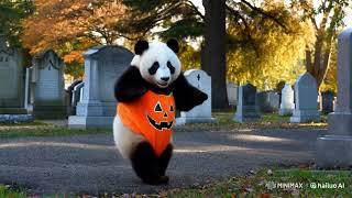 Panda Halloween panda halloween animals pets shorts [upl. by Anson]