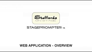 Stageprompter Web application overview [upl. by Egap942]