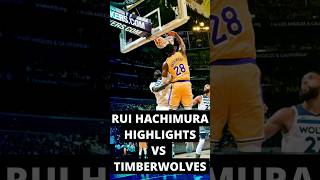 Rui Hachimura highlights vs Minnesota Timberwolves [upl. by Ittam736]