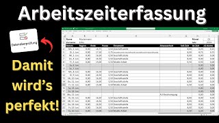 Excel Arbeitszeiterfassung kostenlose Vorlage ► mit Urlaub für unbegrenzte Jahre 2023 2024 [upl. by Lowney146]