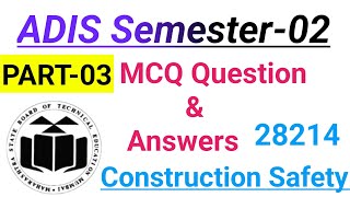 msbte  adis exam  cts  construction safety  mcq question and answers  mcq exam [upl. by Gorrono]