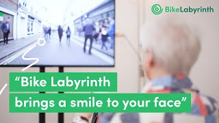 Virtual cycling brings happiness to elderly in healthcare  Bike Labyrinth [upl. by Alexia867]