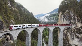 Glacier Express crossing Viaduct [upl. by Irec460]