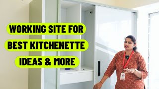 Complete 1 BHK Home Furniture Setup  Working Site for best Kitchenette Ideas amp More [upl. by Marietta]