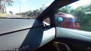 360º VIDEO Tesla Model S P90D vs Lamborghini Aventador [upl. by Zitella]