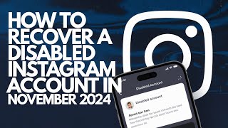 HOW TO RECOVER A DISABLED INSTAGRAM ACCOUNT IN NOVEMBER 2024 FULL GUIDE [upl. by Ricarda682]