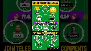 MAL VS CZE DREAM11 TEAM MAL VS CZE DREAM11 PREDICTION MAL VS CZE TODAY ECS T10 DREAM11 TEAM [upl. by Naik]