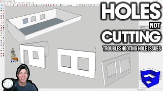 Holes NOT CUTTING Troubleshooting Opening Issues in SketchUp [upl. by Leahcym]