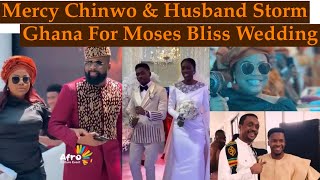 Mercy Chinwo Nathaniel Bassey amp Other Nigerian Celebrities Storm Moses Bliss White Wedding in Ghana [upl. by Eitsyrc283]