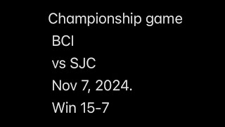 BCI vs SJC Nov 7 2024 [upl. by Harutek952]