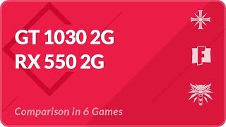 GT 1030 vs RX 550 Benchmark in Far Cry 5 Fortnite Wolfenstein 2 Battlefield 1 Witcher 3 Destiny [upl. by Eidassac]