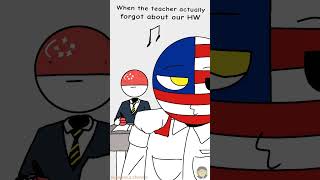 shorts KERJA SEKOLAH  HOMEWORK  ft countryhumans [upl. by Irrep]