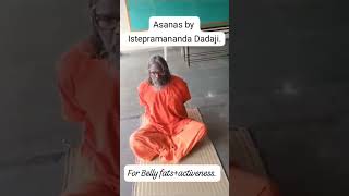 Yoga Asanas for Belly fat by senior monk of Ananda Marga yoga asanareelsshortsviral love baba [upl. by Anivla]