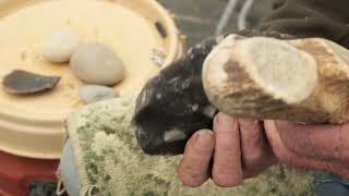 Flint Knapping My dad is 82 years old and has been Knapping for 50 years yes he can Knapp [upl. by Mcgray]