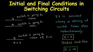 Concept of Initial and Final Conditions in Switching Circuits [upl. by Ierdna]