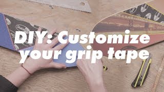 DIY Customize your grip tape  SkateProcom [upl. by Euqinemod]