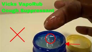 ✅ How To Use Vicks VapoRub Cough Suppressant Review [upl. by Firooc144]