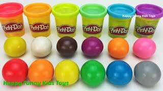 Learn Colors and Shapes with Play Doh Balls Fun amp Creative for Kids Kinder Eggs Surprise Toys [upl. by Calvinna94]