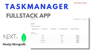 Fullstack Nextjs Taskmanager application  nextjs13 mongodb axios app router  beginner Project [upl. by Gombosi]