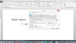 Word1 Speciale tekens en symbolen Symbolen invoegen [upl. by Ruenhcs]