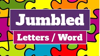 Jumbled Letter  Word  Rules for making meaningful word [upl. by Toms]