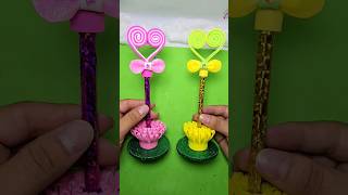 hermosos lapiceros decorados con foami art diy craft ideas creative flowers manualidades [upl. by Aimehs]