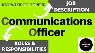 Communication Officer Job Description  Communication Officer Duties and Responsibilities [upl. by Garneau]