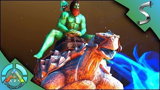 GLACIAL CARBONEMYS TAMING FIRE BREATHING TURTLE amp GIANT MONKEY  Modded ARK PUGNACIA E2 [upl. by Athena504]