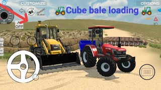 Loading Cube Bales on trolley viralvedio 🚜🚜🚜🚜🚜 [upl. by Sumedocin537]