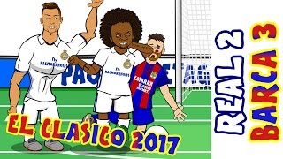 23 🎤THE SHAPE OF MESSI🎤 Real Madrid vs Barcelona El Clasico 2017 Parody Goals and Highlights [upl. by Introc]