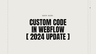 2024 update  Custom code in Webflow – CodeSandbox guide [upl. by Wanids]