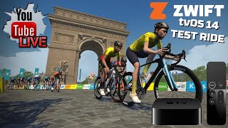 LAMA LIVE ChampsÉlysées Zwift Ride  AppleTV4K tvOS 14 [upl. by Ttelrats599]