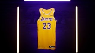 Lakers Unveil New Uniforms for 201819 [upl. by Josler201]