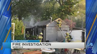 Crews contain apartmentgarage fire in Norfolk [upl. by Atsugua]