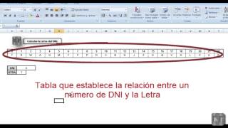 Excel Ejercicio Calcular la Letra del DNI [upl. by Elolcin]