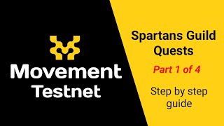 How To Do Movement Testnet Tasks Step By Step Guide  Spartans Guild Part 1 movementtestnetguide [upl. by Dasya]