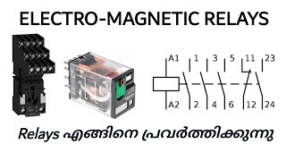 Working of RELAYS ELCTRO MAGNETIC RELAYS RELAY WORKING IN MALAYALAM [upl. by Anelhtak]