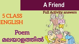 5 Class EnglishPoemA friendActivities [upl. by Sunday]