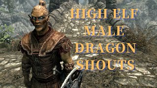 Skyrim All High Elf Male Dragonborn Shout Voice Lines [upl. by Alber]